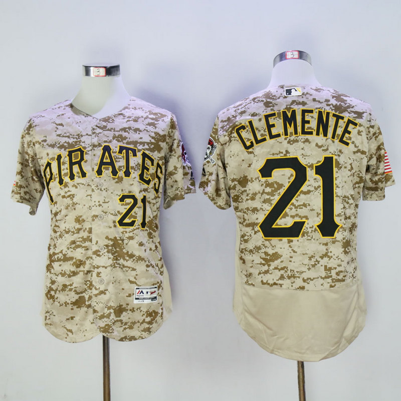 Men Pittsburgh Pirates #21 Clemente Camo Elite MLB Jerseys